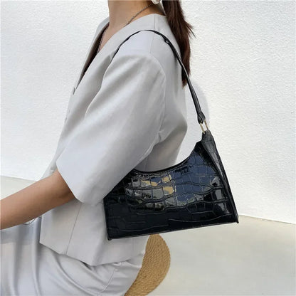 Retro Alligator Print PU Leather Small Women Handbag - Smarsty