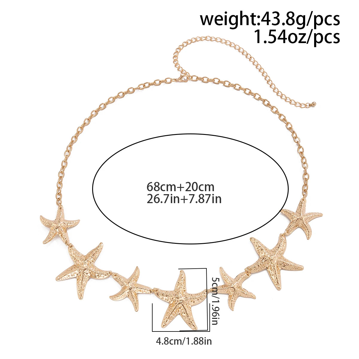 Fashion Gold Sea Starfish Belly Chain for Women - Smarsty
