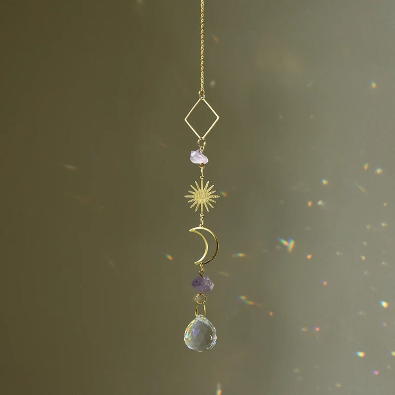 Hanging Crystal Pendant Suncatcher Wind Chimes for Home Decor - Smarsty