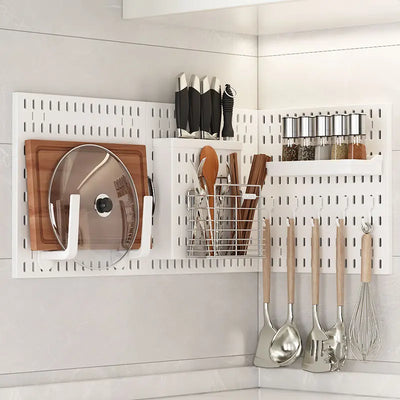 No Punching Pegboard Wall Organizer Panel Shelves For Gamer Room,bathroom,kitchen Storage Rack Organizer Pegboard Accessories by Smarsty