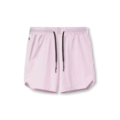 2024  Men's Running Shorts Single-Layer Woven Quick Dry Gym Solid Color Fitness Sports Casual Workout Sportswear Fifth Pants New - Smarsty