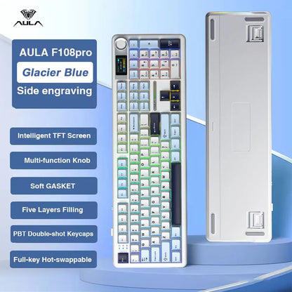 Tri Mode Wireless Gaming Keyboard With TFT Display