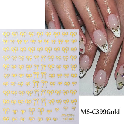 Mini Bowknot Nail Art Stickers for Creative Decoration - Smarsty