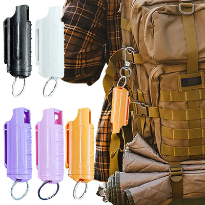 20ml Multipurpose Pepper Spray Keychain Reusable Self-Defense Outdoor Safety Keychains Plastic Personal Defense Spray for Women - Smarsty