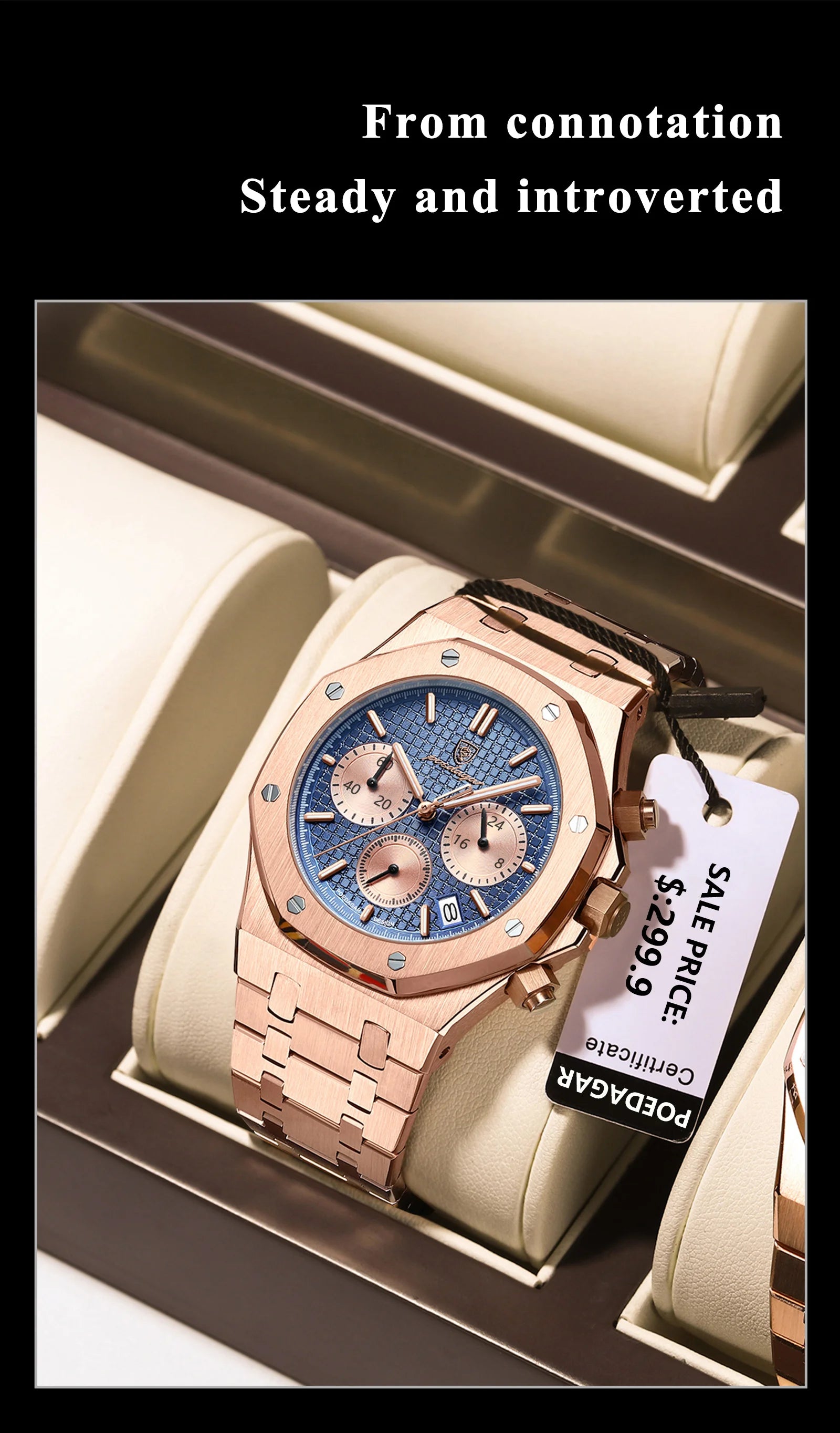 Luxury Men's Chronograph Watch with Waterproof Feature - Smarsty