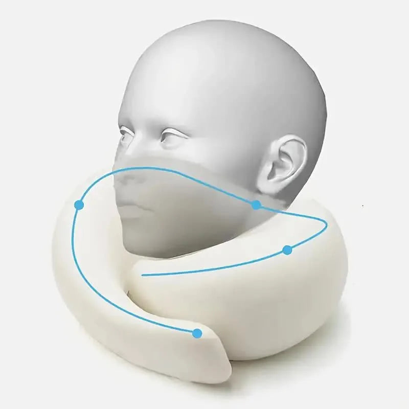 Memory Foam Travel Neck Pillow for Comfortable Support - Smarsty