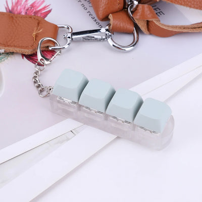 4 Keys Keyboard Keycaps Fidget Toy DIY Finger Keycaps Party Stress Relief Keyboard Caps Finger Button Fidget Decompression Toys - Smarsty