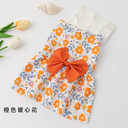 Small Dog Flower Princess Dress for Summer Fun - Smarsty