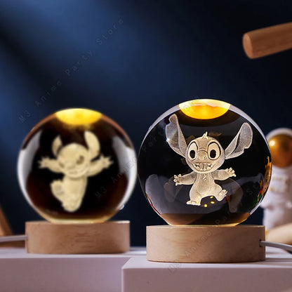 Lilo and Stitch 3D Crystal Ball Lamp Night Light - Smarsty