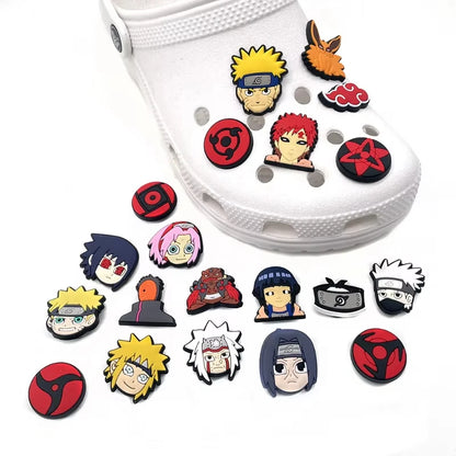 [Cartoon | Charms] 20PCS Cartoon Shoe Charms Set PVC Removable Decorations for Clogs And Sandals Holiday Party Gift