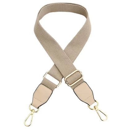 Wide Shoulder Straps Solid Color Cotton Webbing Pu Leather Adjustable Shoulder Messenger Bag Strap Accessory Supplies