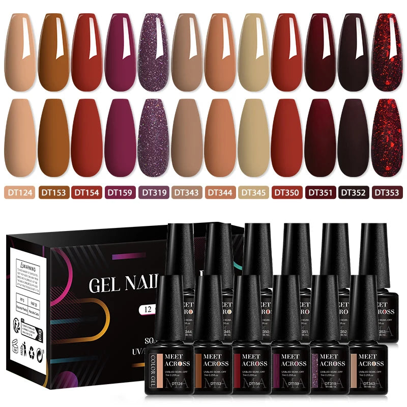 12Pcs Macaron Gel Nail Polish Set For Long Lasting Manicure - Smarsty