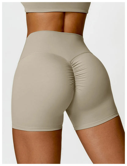 Ctenkevet Solid Color Women Fitness Quick-Dry Sport Short Women Cycling Soft Training Shorts Jog High Waist Yoga Short Legging - Smarsty
