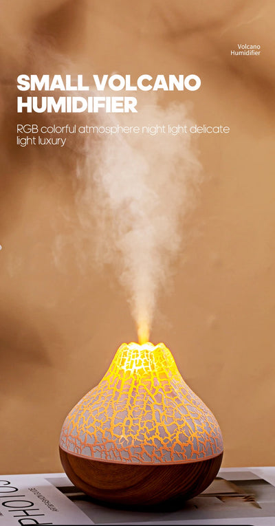 Volcano Air Humidifier with Colorful Night Light - Smarsty