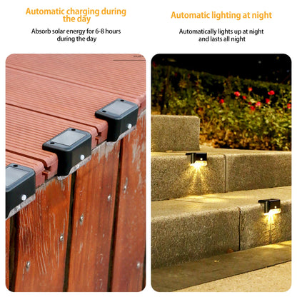 Solar LED Garden Lights Waterproof Outdoor Step Lamps - Smarsty