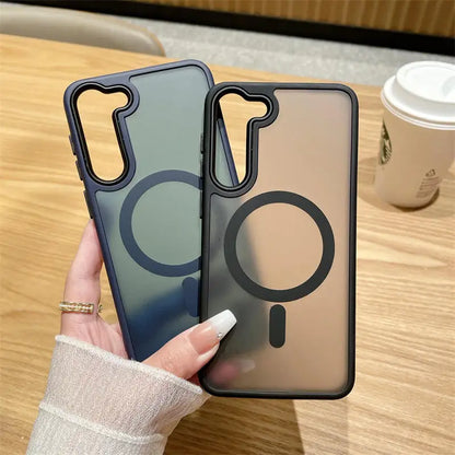 Matte Translucent Galaxy Phone Case With Magnetic Closure - Smarsty