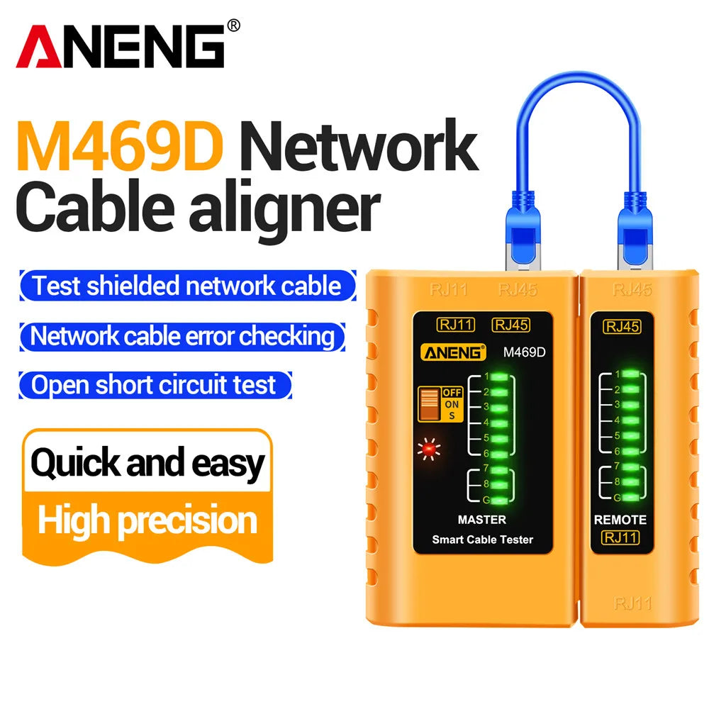 ANENG M469D Network Analyzer Tester for RJ45 and RJ11 - Smarsty