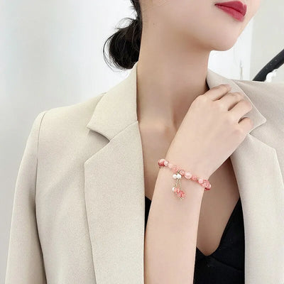 Pink Crystal Reiki Energy Bracelet for Women's Health - Smarsty
