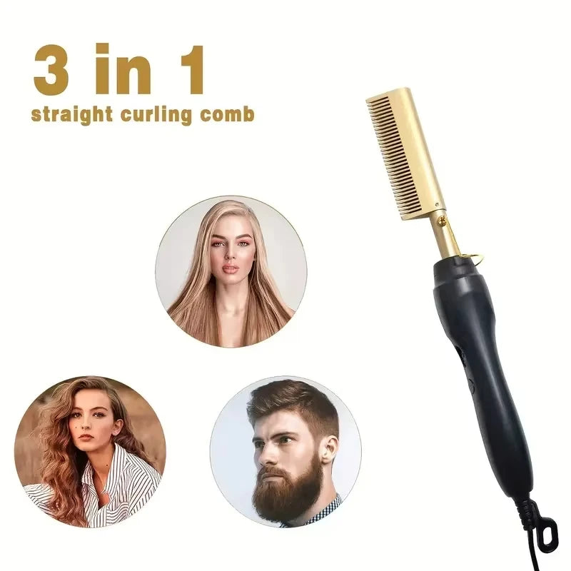 Multi Functional Electric Hair Comb Straightener for Easy Styling - Smarsty