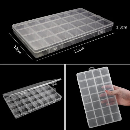 Transparent Jewelry Storage Box with Adjustable Compartments - Smarsty