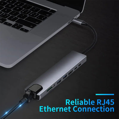Fast USB 3.0 Hub Docking Station With HDMI RJ45 CardReader - Smarsty