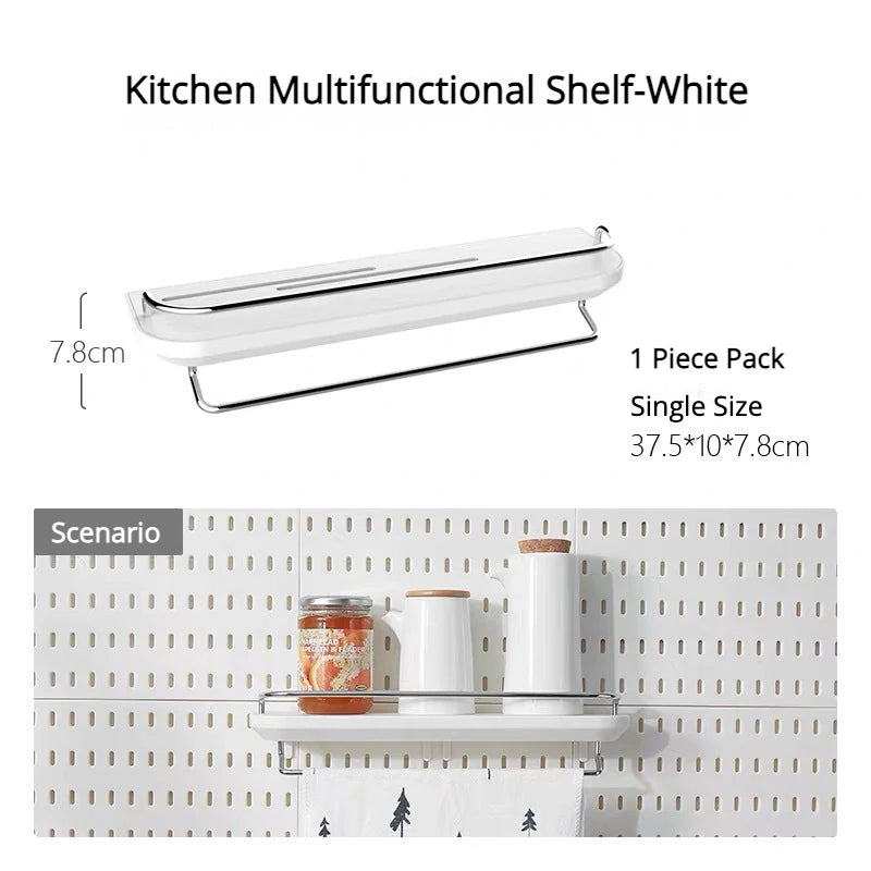 New DIY Pegboard Accessories Hanging Shelf Storage Hooks Wall Organizer No Punching Crafts Organization For Garage Kitchen Room