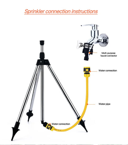 Adjustable Stainless Steel Garden Sprinkler Tripod System - Smarsty