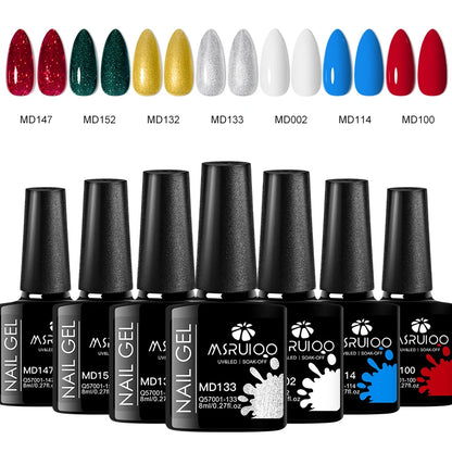 7 Piece Long Lasting Nail Gel Polish Set - Smarsty