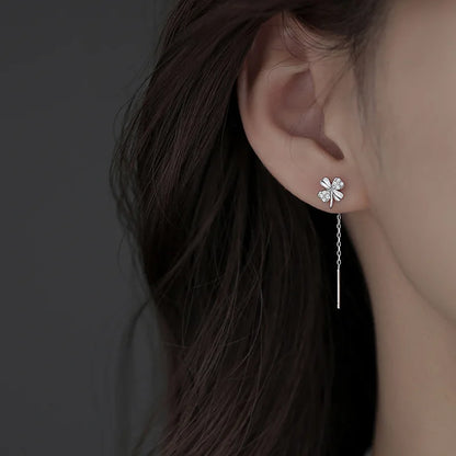 Trendy Long Tassel Heart Drop Earrings for Stylish Women - Smarsty