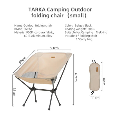 TARKA Foldable Camping Chairs Set Lightweight folding Chair Ultralight Backpacking Moon Chairs for Garden Picnic Beach Fishing by Smarsty