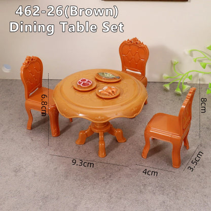 1:12 Dollhouse Miniature Cradle Crib Surround Bed Piano Table Set Furniture Kitchen Model Decor Toy Doll House Accessories