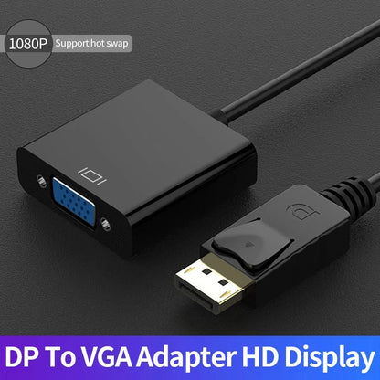 DisplayPort to VGA Adapter 1080P Male to Female Converter - Smarsty