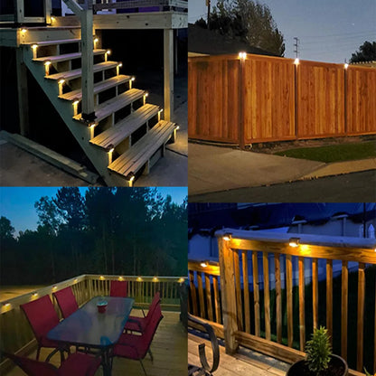 Solar LED Garden Lights Waterproof Outdoor Step Lamps - Smarsty