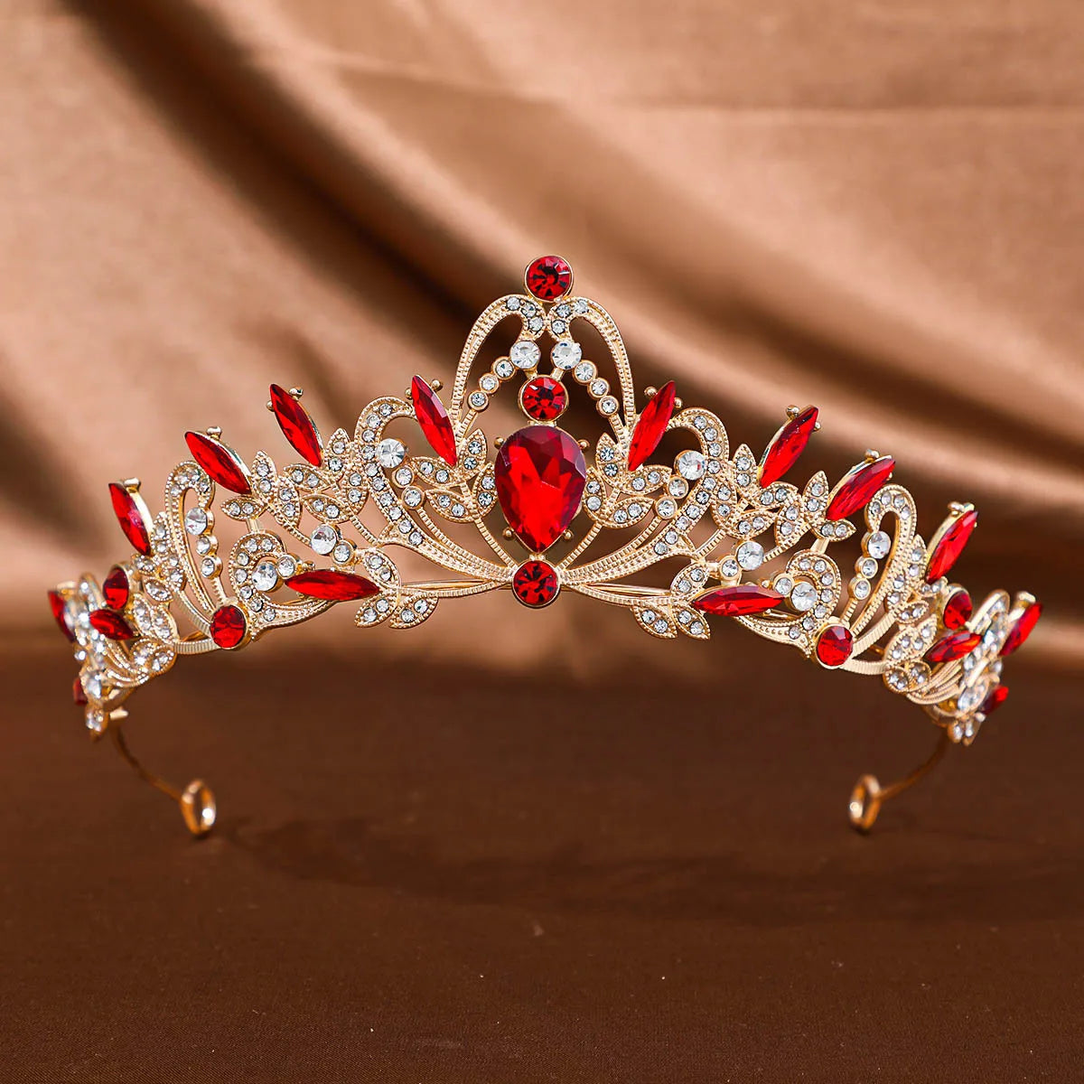 Baroque Crystal Tiara for Women Elegant Bridal Accessory - Smarsty