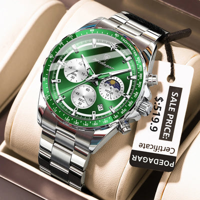 Waterproof Stainless Steel Men's Chronograph Watch - Smarsty