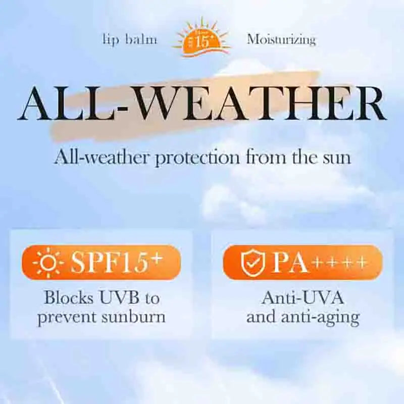 SADOER SPF 15 Lip Sunscreen Balm for Hydrated Lips - Smarsty