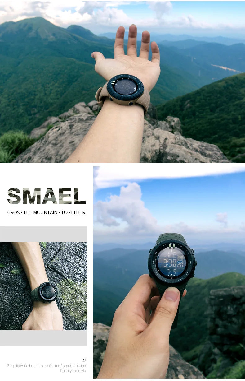 SMAEL Waterproof Digital Sports Watch with Big Dial - Smarsty