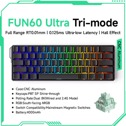 Mechanical Keyboard 60 Percent With Magnetic Switch ARGB