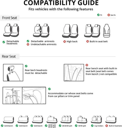 Universal Car Seat Covers Full Set For Most Vehicles - Smarsty