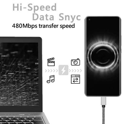 USB Type C Cable 2.4A Fast Charging Nylon Braided - Smarsty