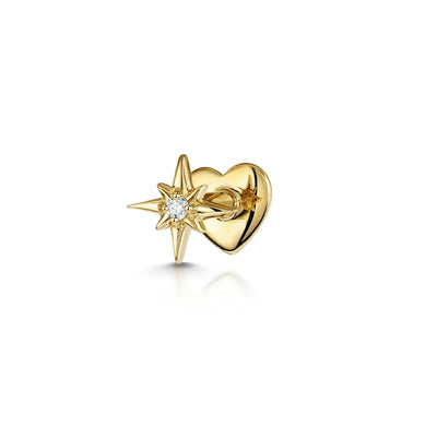 Sterling Silver Heart Zircon Stud Earrings Elegant Gift - Smarsty