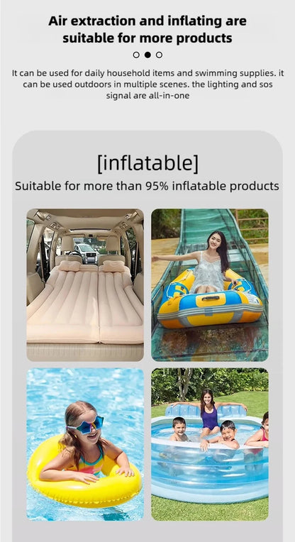 Mini Portable Air Pump USB Rechargeable Inflate Deflate - Smarsty