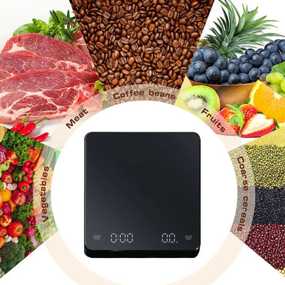 Digital Coffee Scale with Timer and LED Display - Smarsty