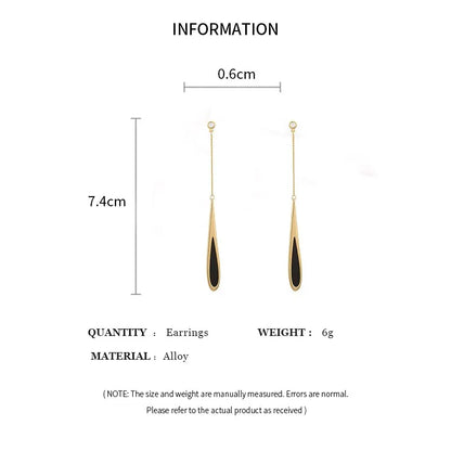 Geometric Square Drop Earrings for Women with Long Tassels - Smarsty