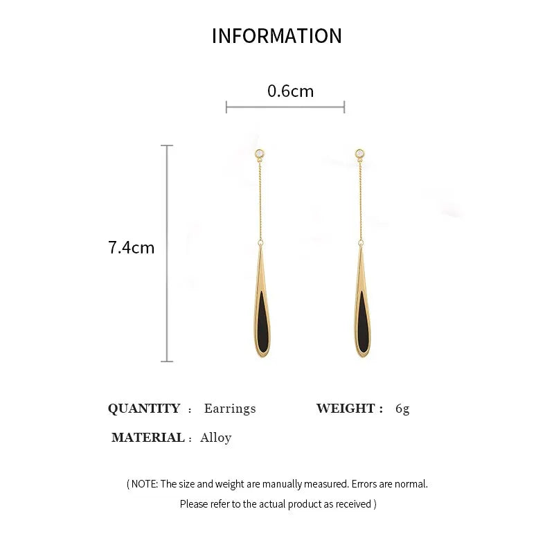 Geometric Square Drop Earrings for Women with Long Tassels - Smarsty