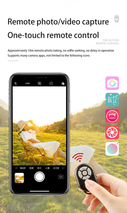 Bluetooth Selfie Stick Remote for iPhone and Android - Smarsty