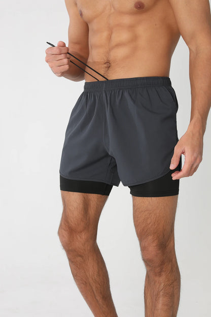 Gym Shorts Men Running Shorts with Liner Pockets Towel Loop Quick Dry Lightweight Workout Men's Breathable Athletic Sport Shorts - Smarsty