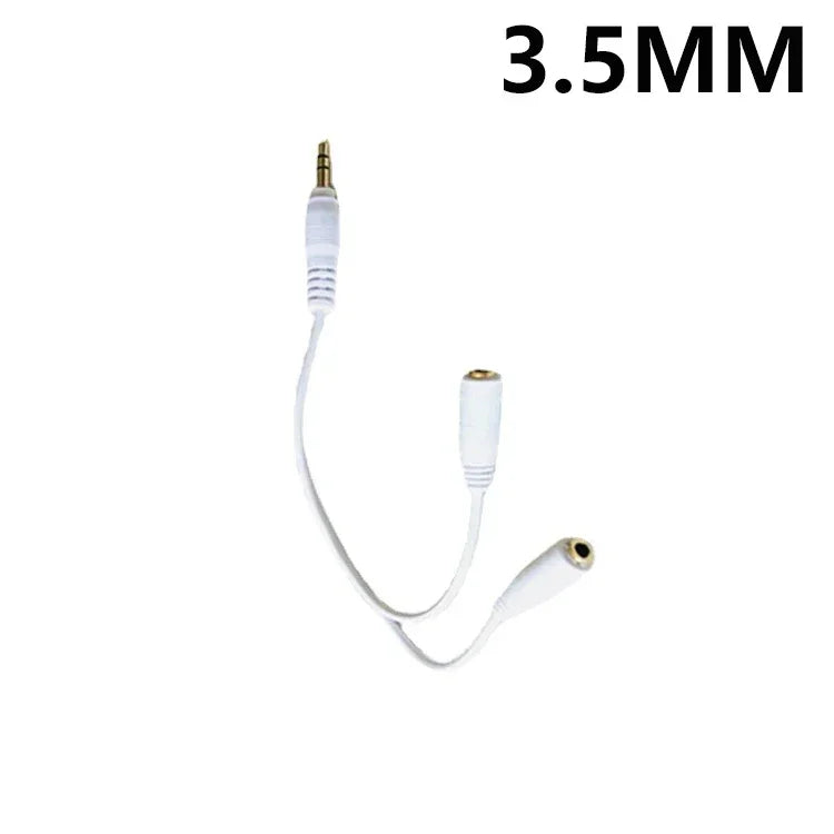 Dual Female Audio Cable Y Splitter For Headphones - Smarsty
