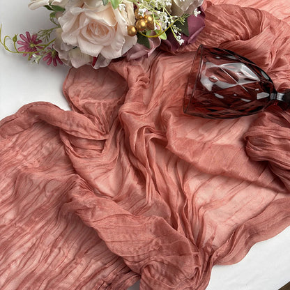 Wrinkle Gauze Table Runner for Elegant Dining Decor - Smarsty