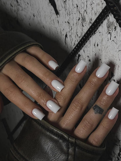 24pcs Black Square Press On Nails for Stunning Looks - Smarsty